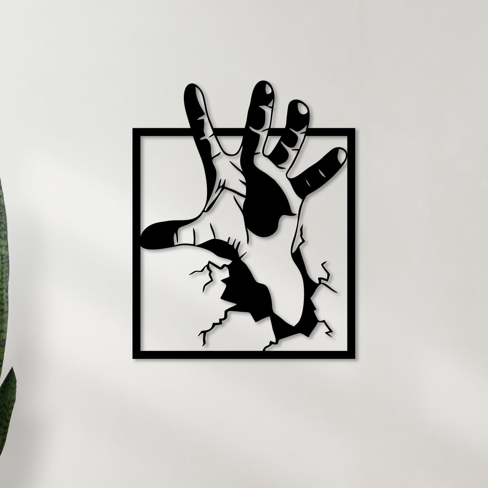 Power of Hand Metal Wall Art