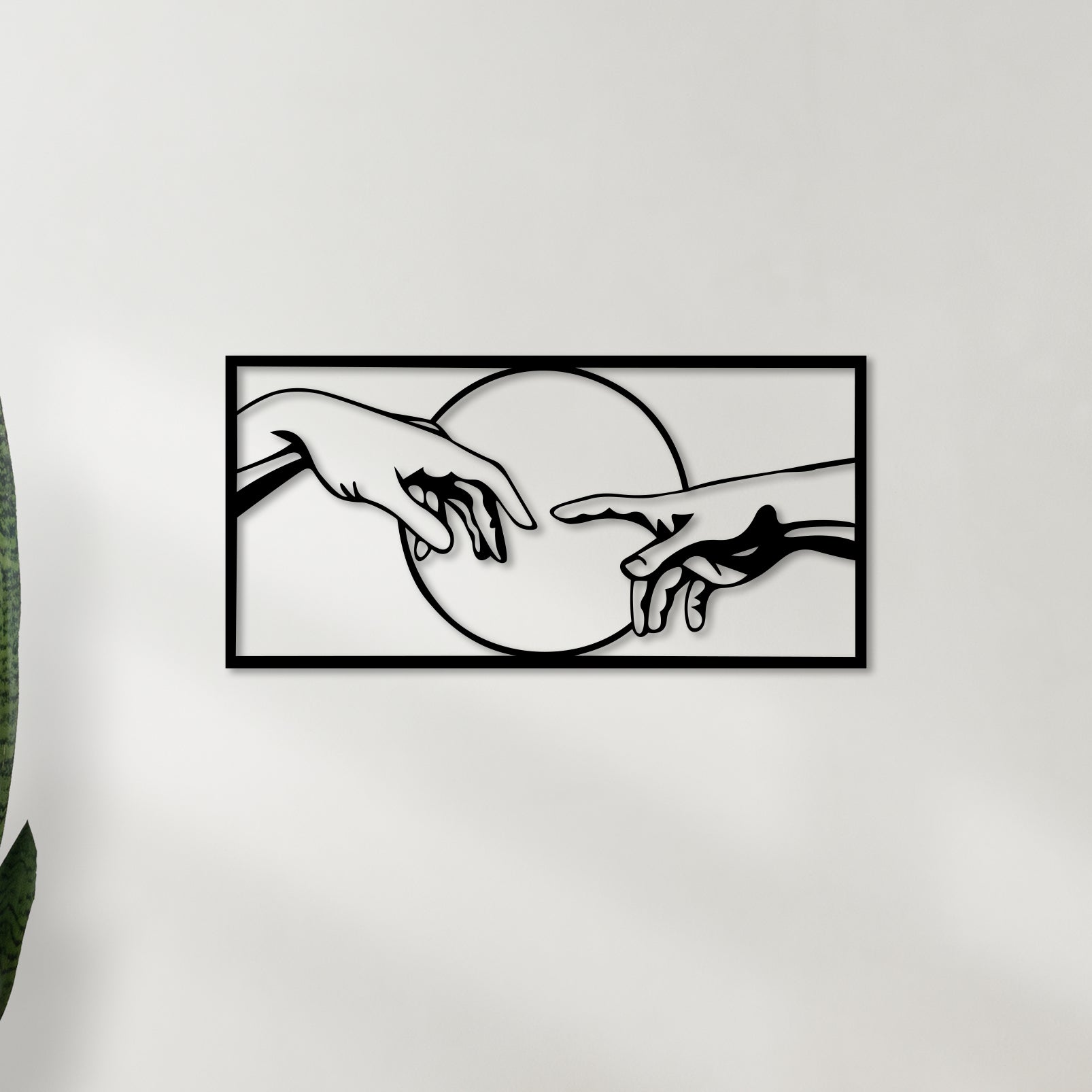 Hands Connecting Metal Wall Art