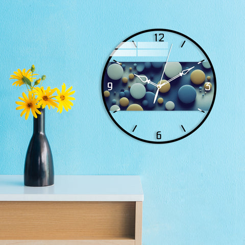 Colorful Pebbles Printed Acrylic Wall Clock