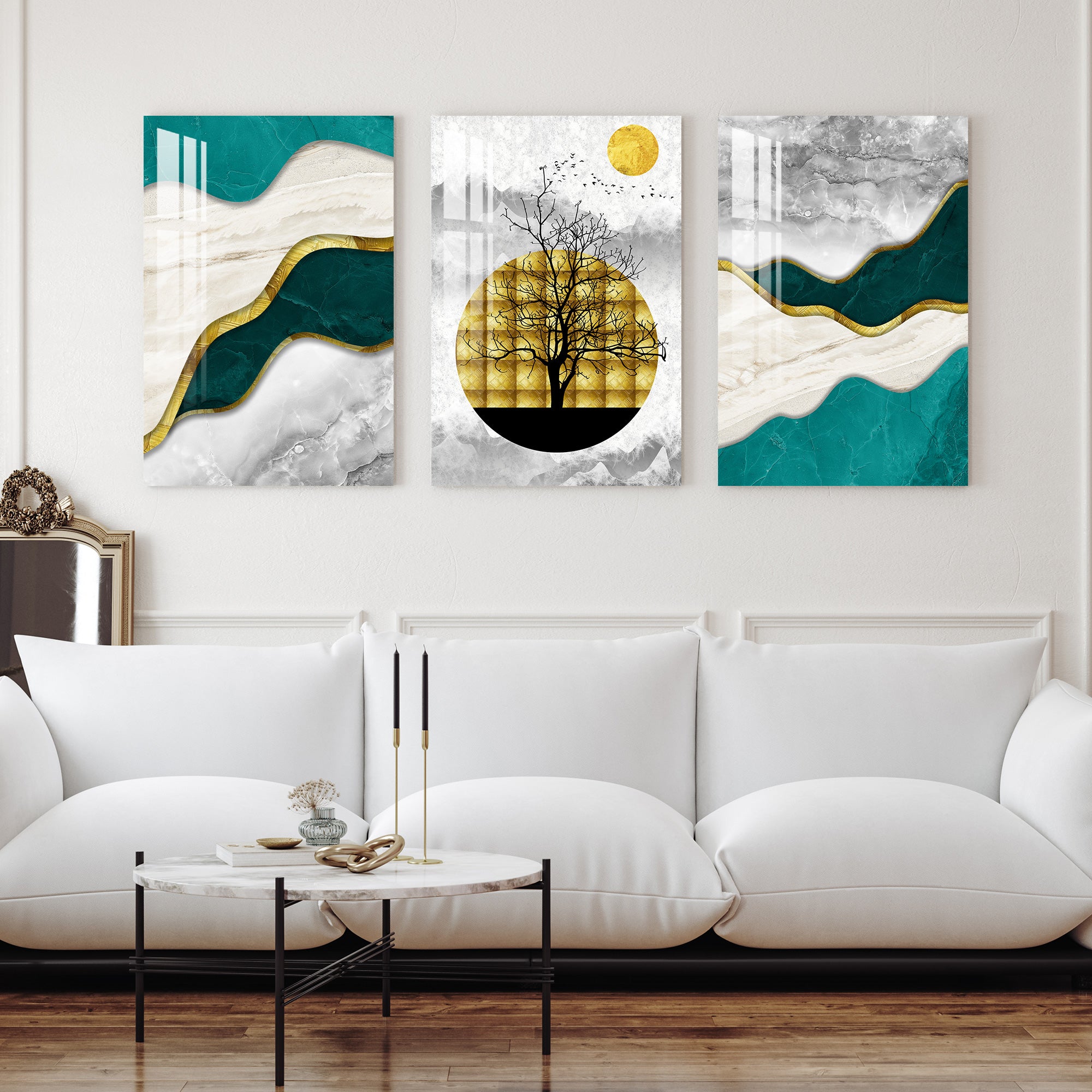 Sunny Morning Acrylic Wall Art (Set of 3)