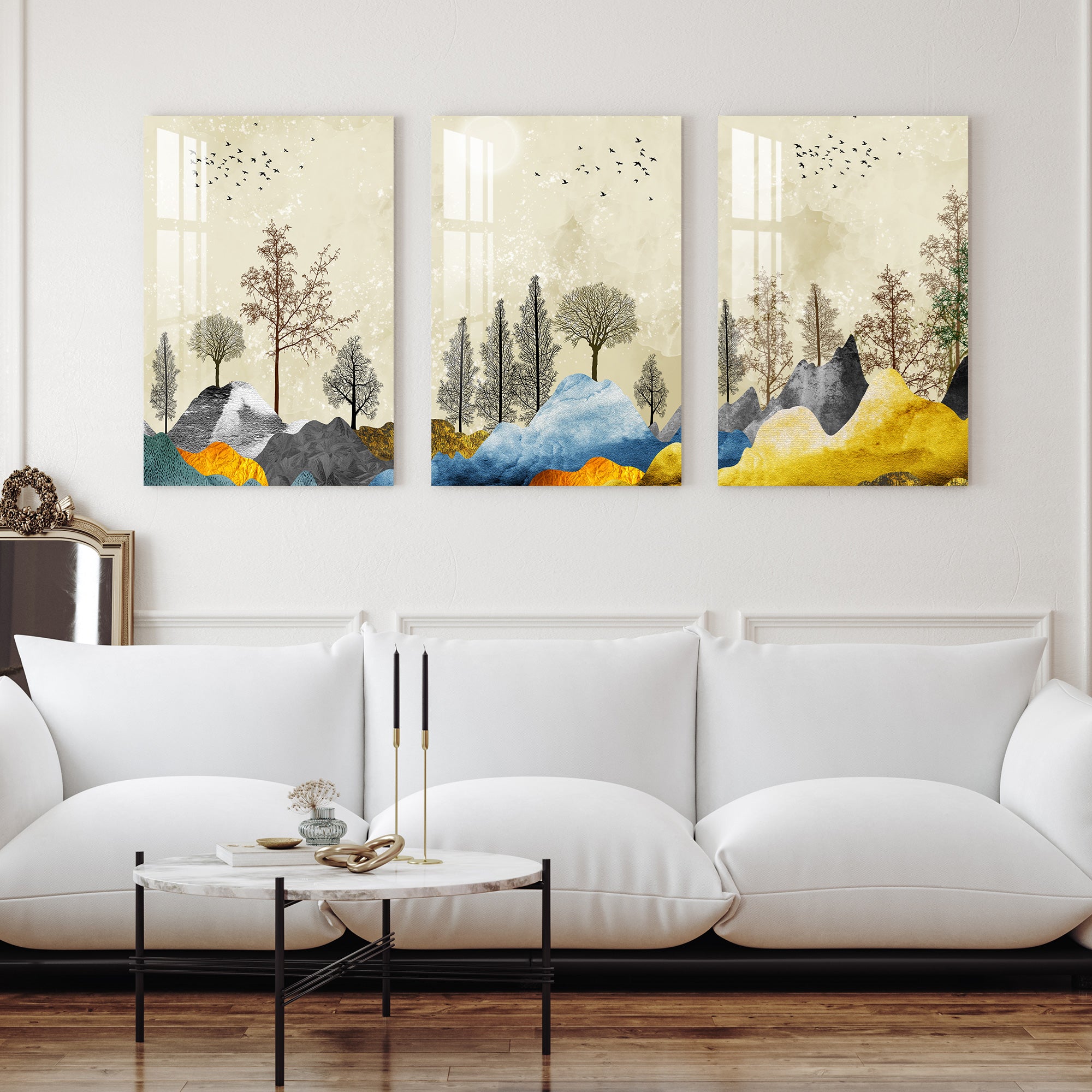 Nordic Landscape Acrylic Wall Art (Set of 3)