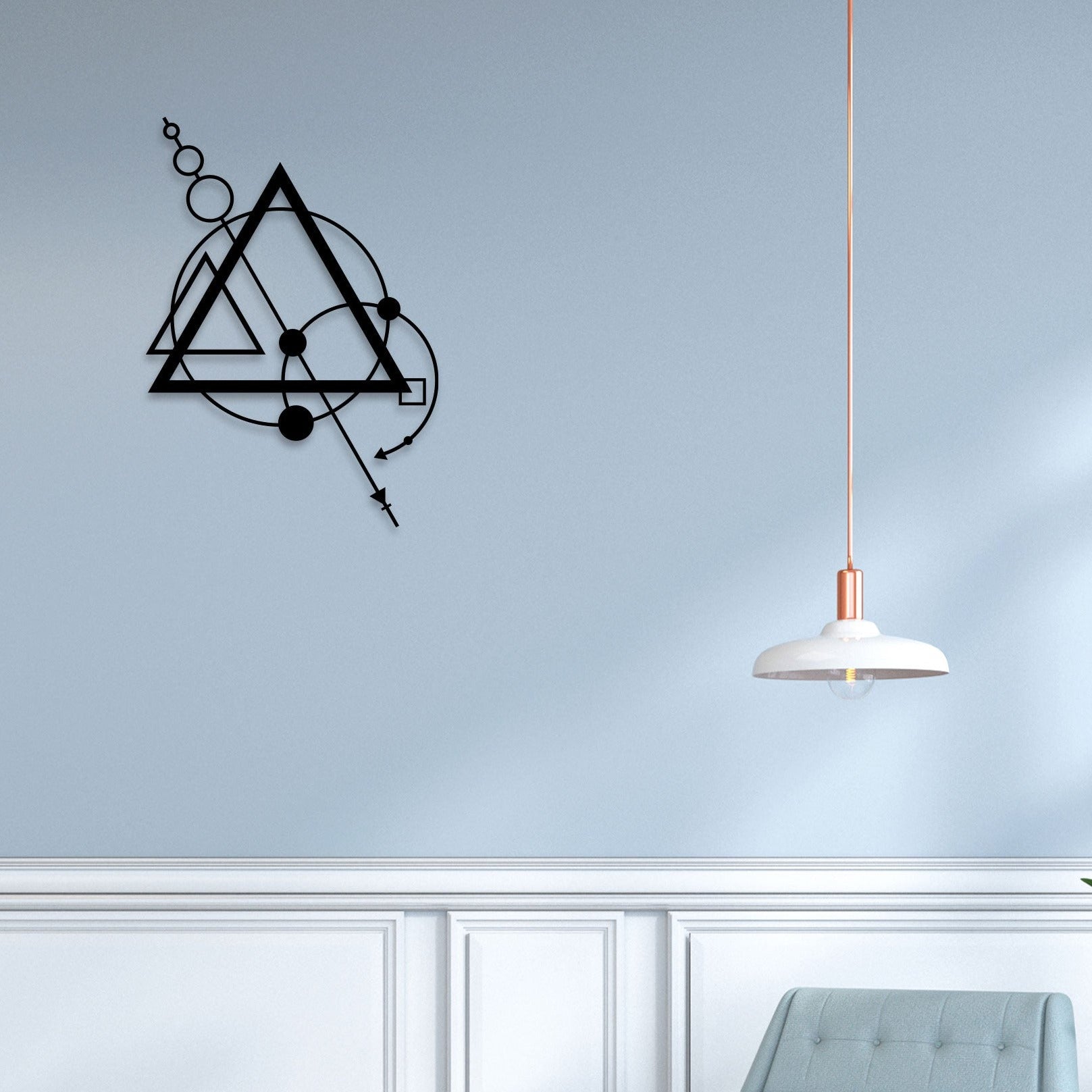 Circle And Triangle Metal Wall Art
