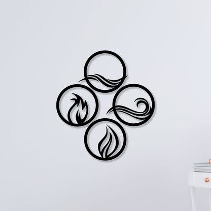 Fire Face Metal Wall Art