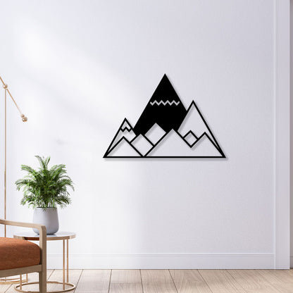 Mountain Drawing Metal Wall Art