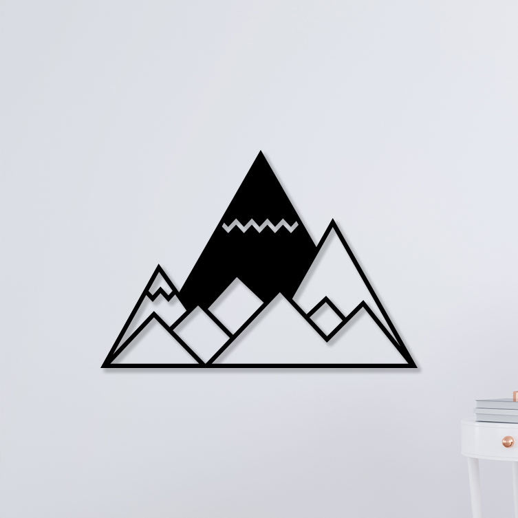 Mountain Drawing Metal Wall Art