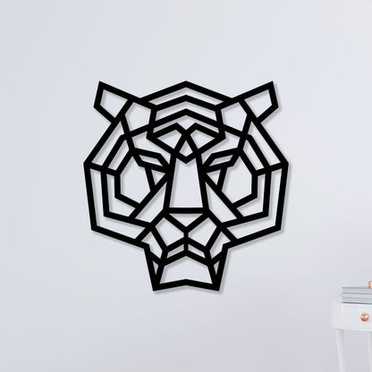 Angry Tiger Face Metal Wall Art