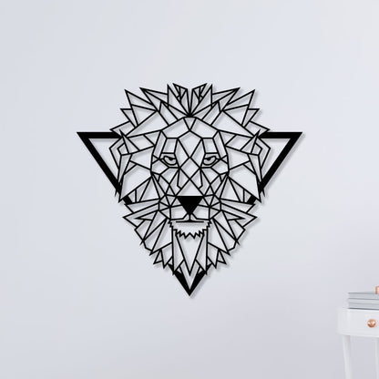 Lion Face Metal Wall Art