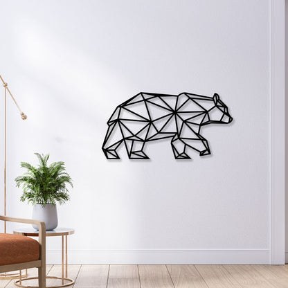 Walking Bear Metal Wall Art