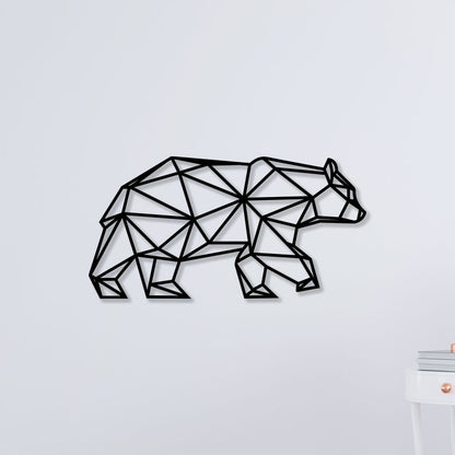 Walking Bear Metal Wall Art