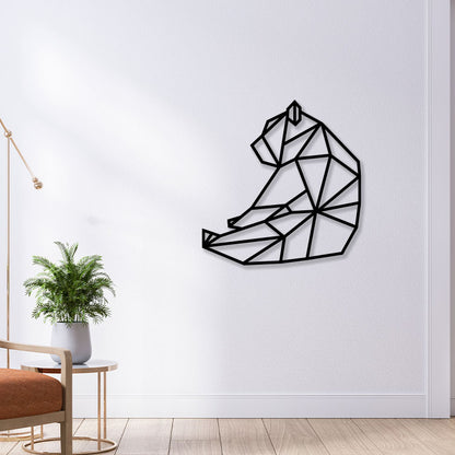 Sitting Bear Metal Wall Art