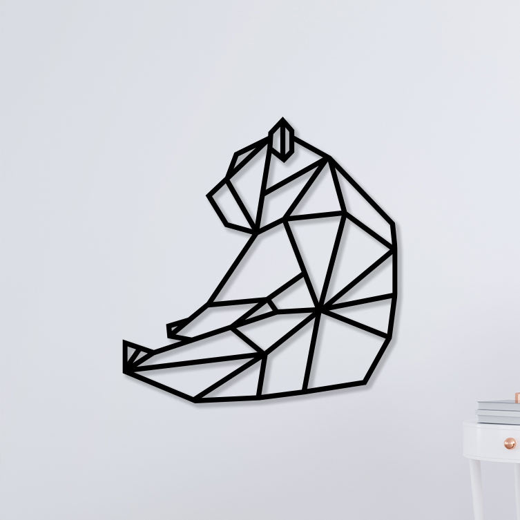 Sitting Bear Metal Wall Art