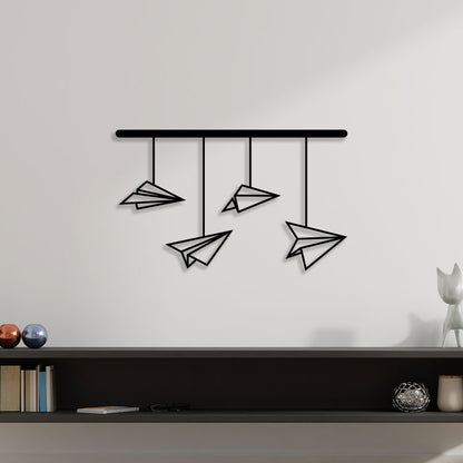 Paper Plane Metal Wall Art