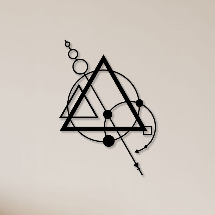 Circle And Triangle Metal Wall Art