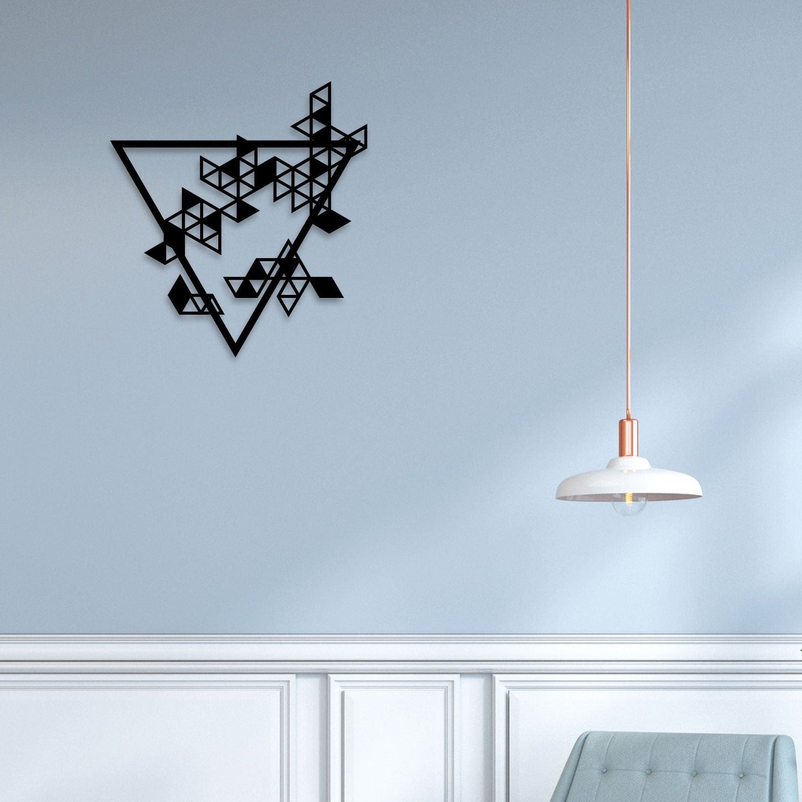 Triangle Abstract Metal Wall Art