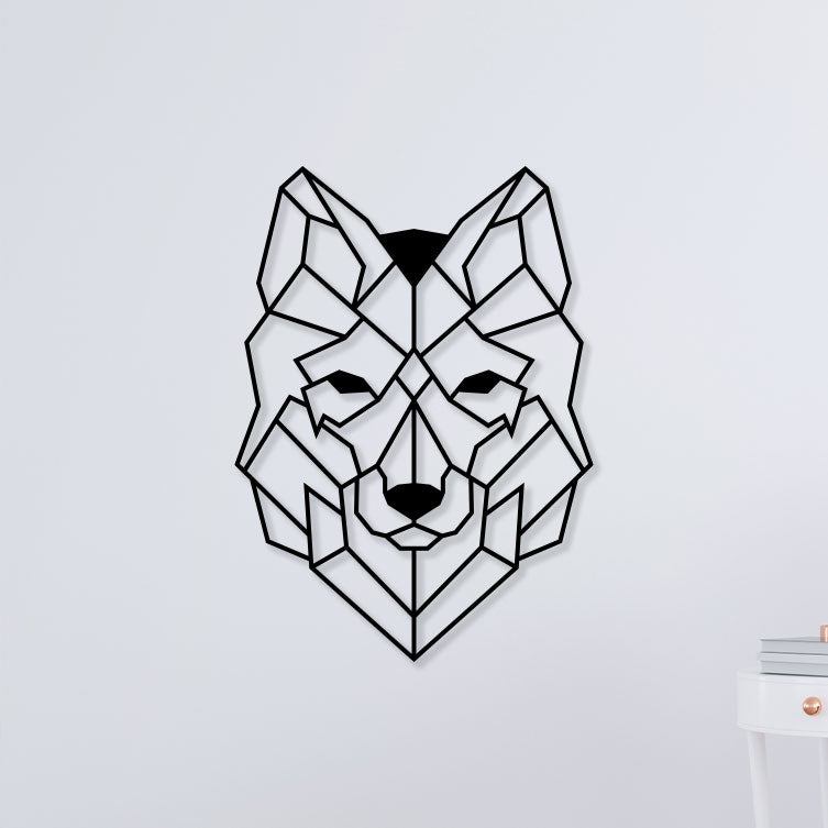 Wolf Clip Metal Wall Art