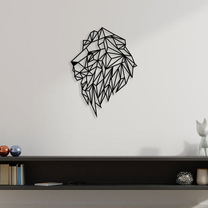 Lion Clip Metal Wall Art