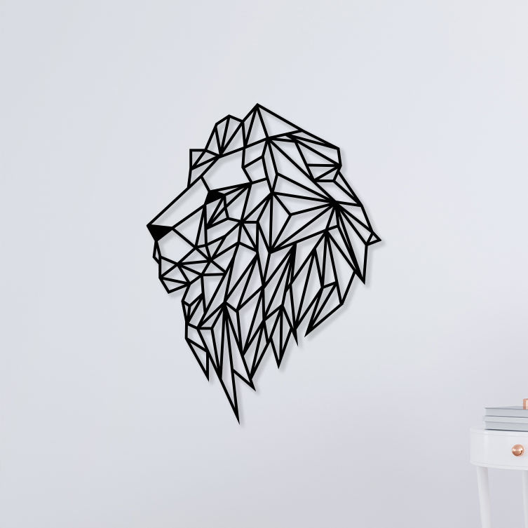 Lion Clip Metal Wall Art