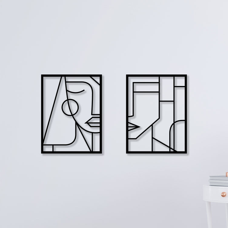 Two Women Metal Wall Art