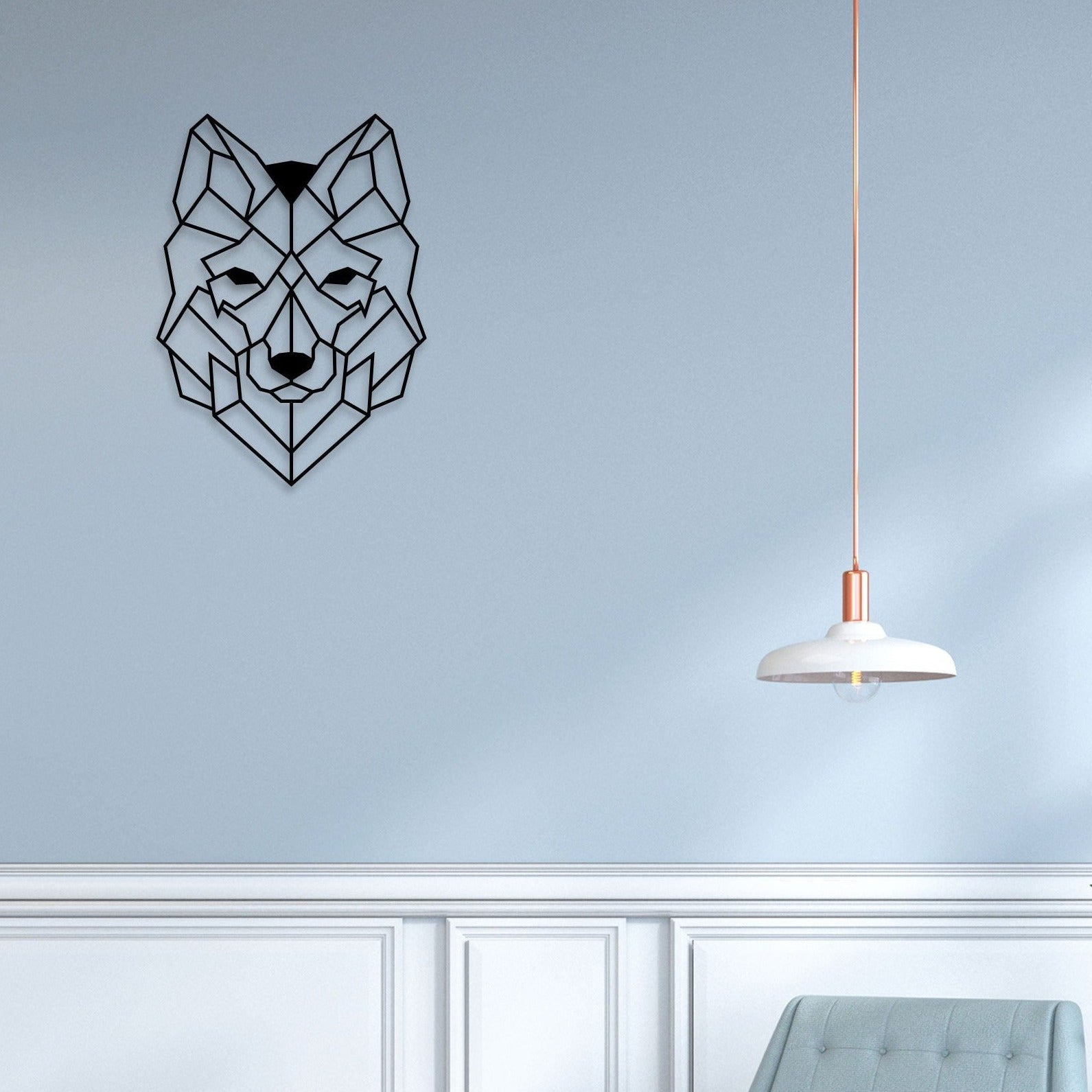 Wolf Clip Metal Wall Art