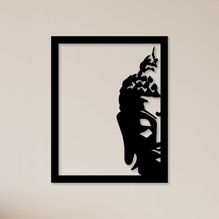 Buddha Face Metal Wall Art