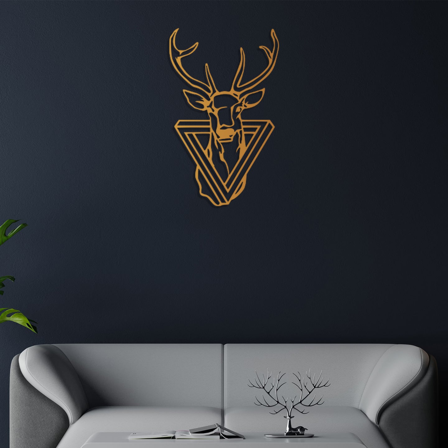 Beautiful Deer Face Metal Wall Art