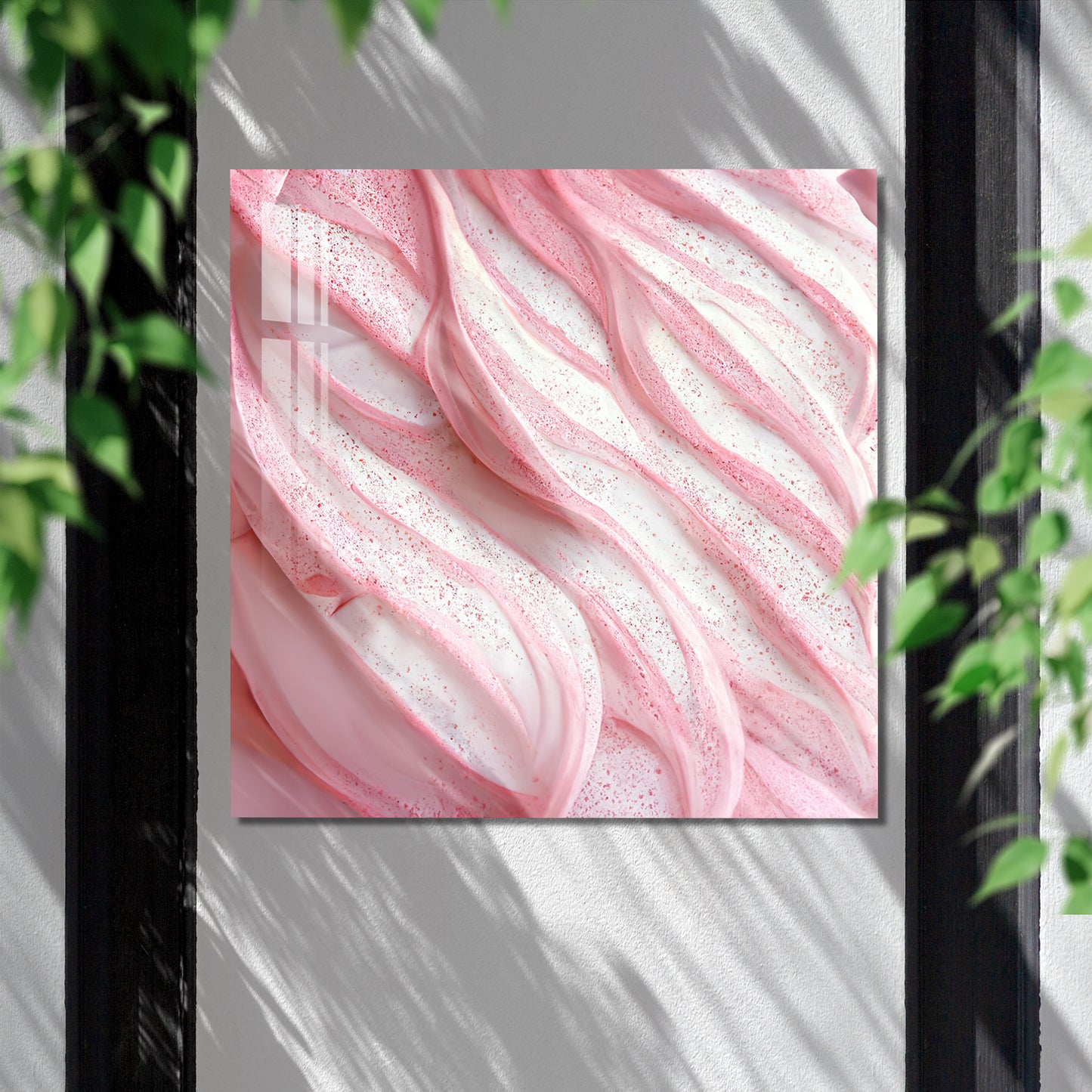 Abstract Pink Layers Acrylic Wall Art