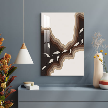 Fishes In Narrow Passage Acrylic Wall Art