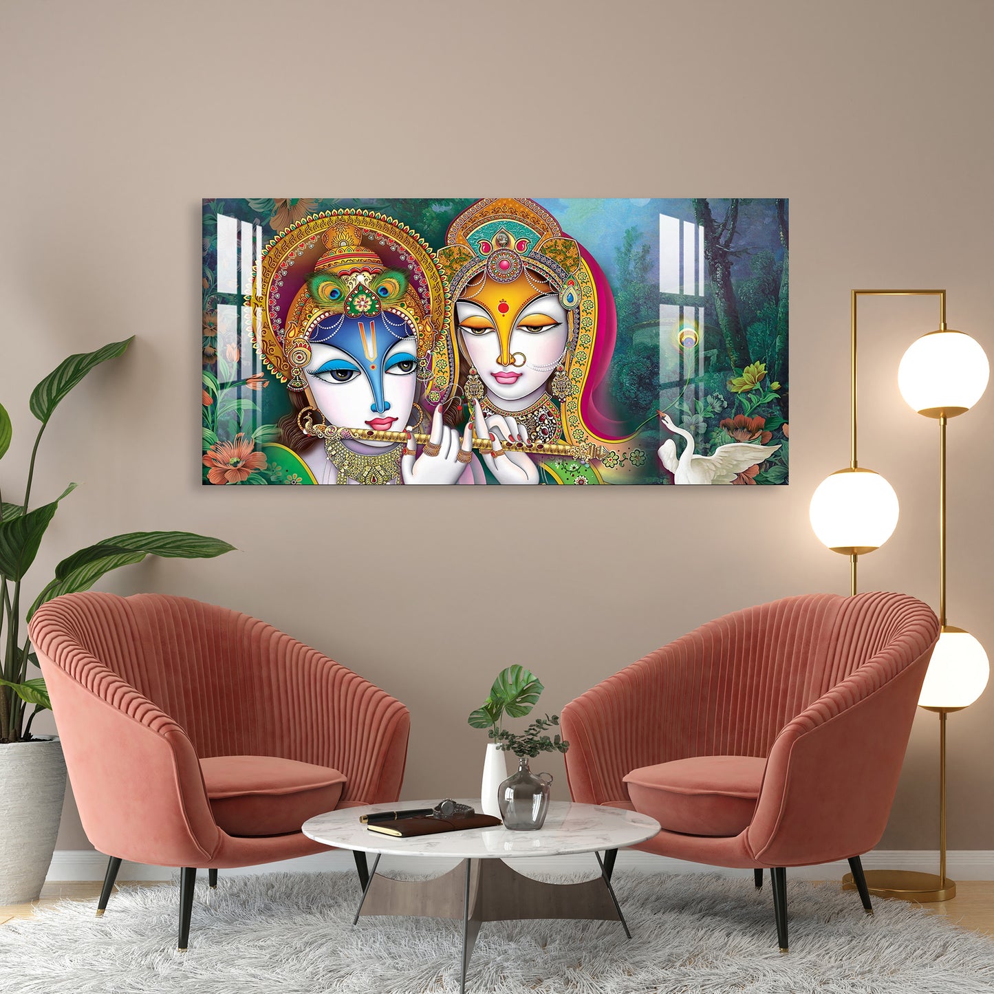 Designer Beautiful Radha Krishna Acrylic Wall Art