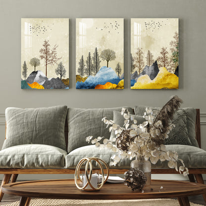 Nordic Landscape Acrylic Wall Art (Set of 3)