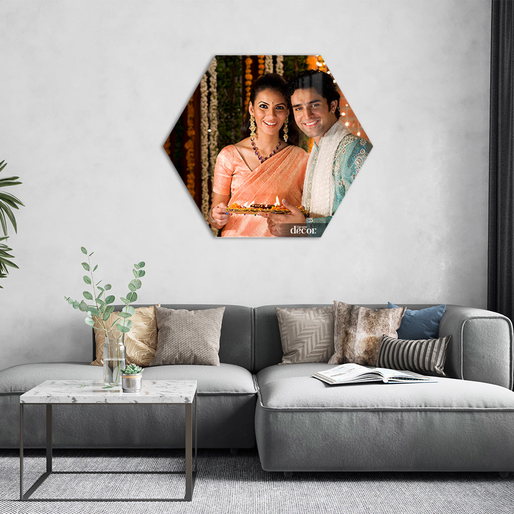 Customize Acrylic Hexagon Photo Frame
