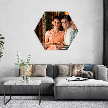 Customize Acrylic Hexagon Photo Frame