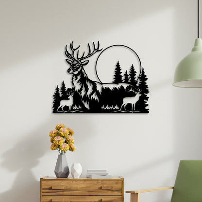 Swamp Deer Metal Wall Art