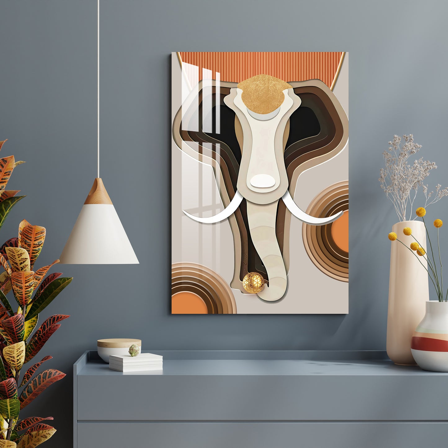 Elephant Mural Acrylic Wall Art