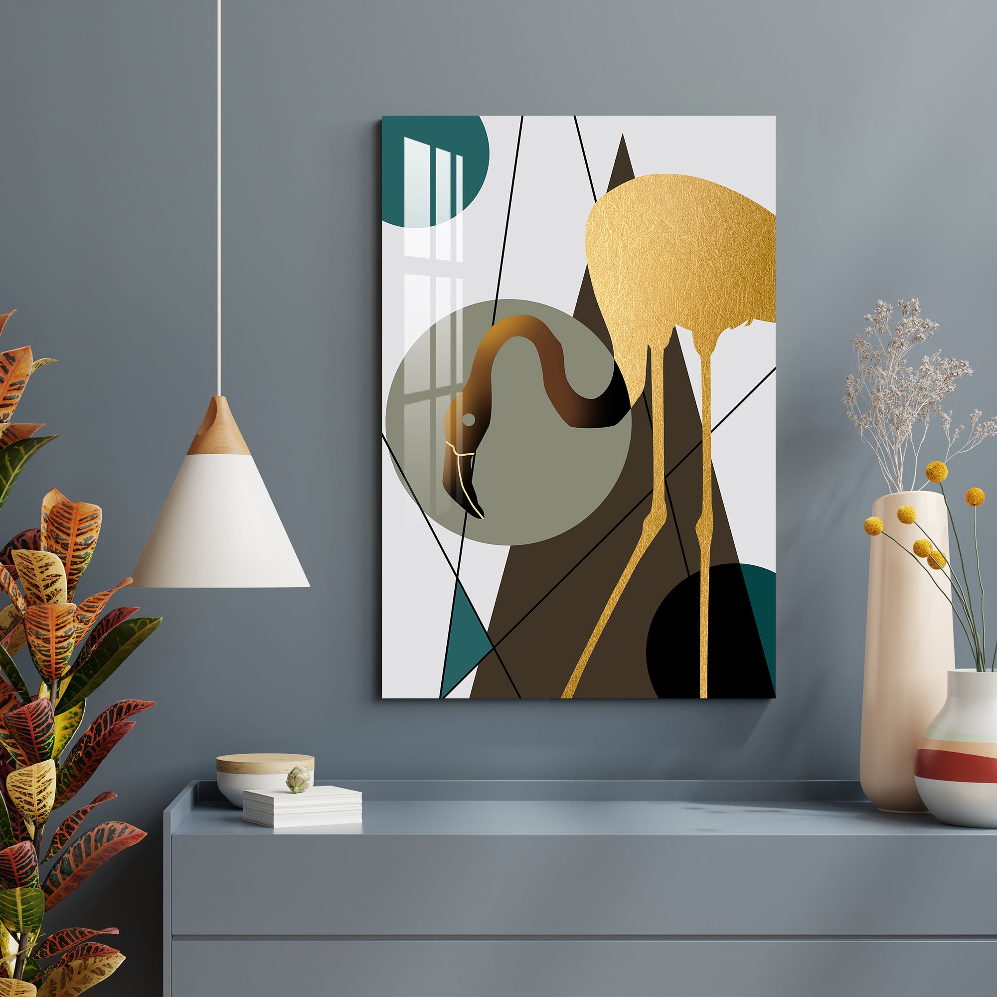 Beautiful Crane Acrylic Wall Art