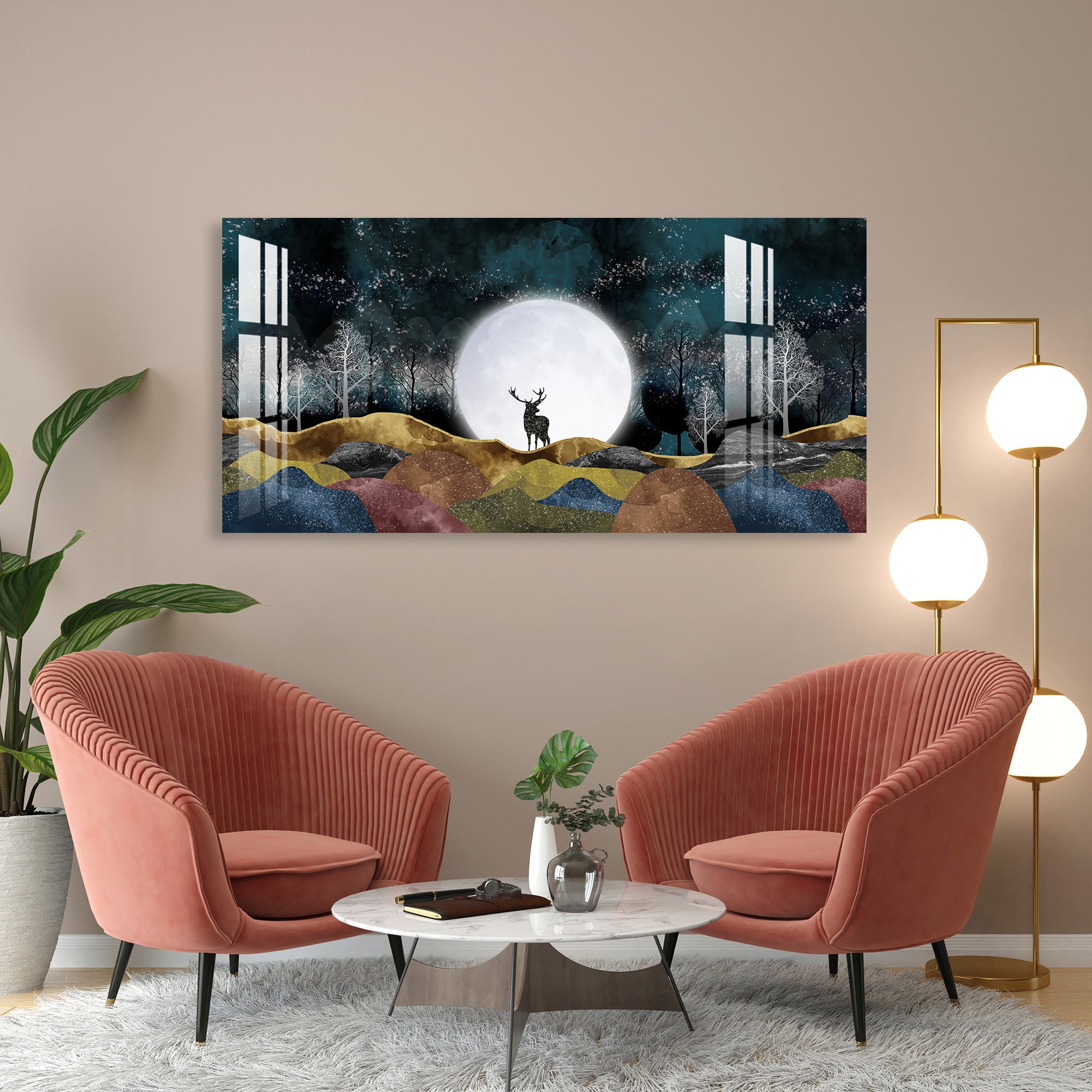 Moonlight Forest Acrylic Wall Art