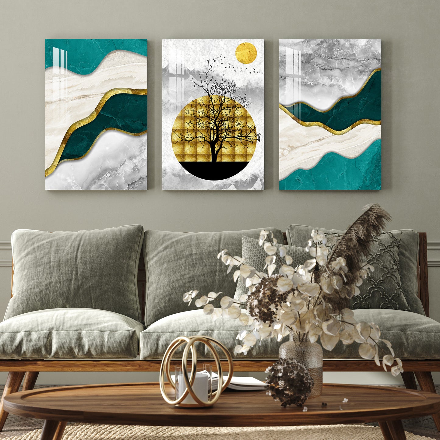 Sunny Morning Acrylic Wall Art (Set of 3)