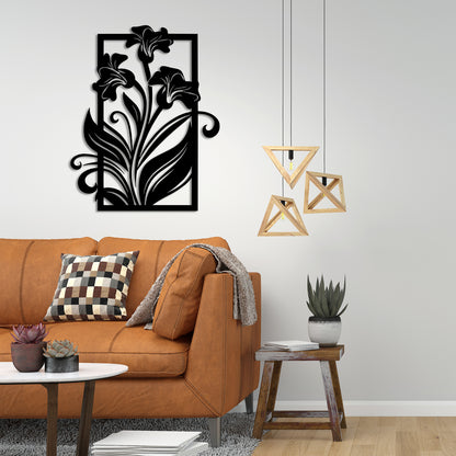 Amaryllis Flower Metal Wall Art