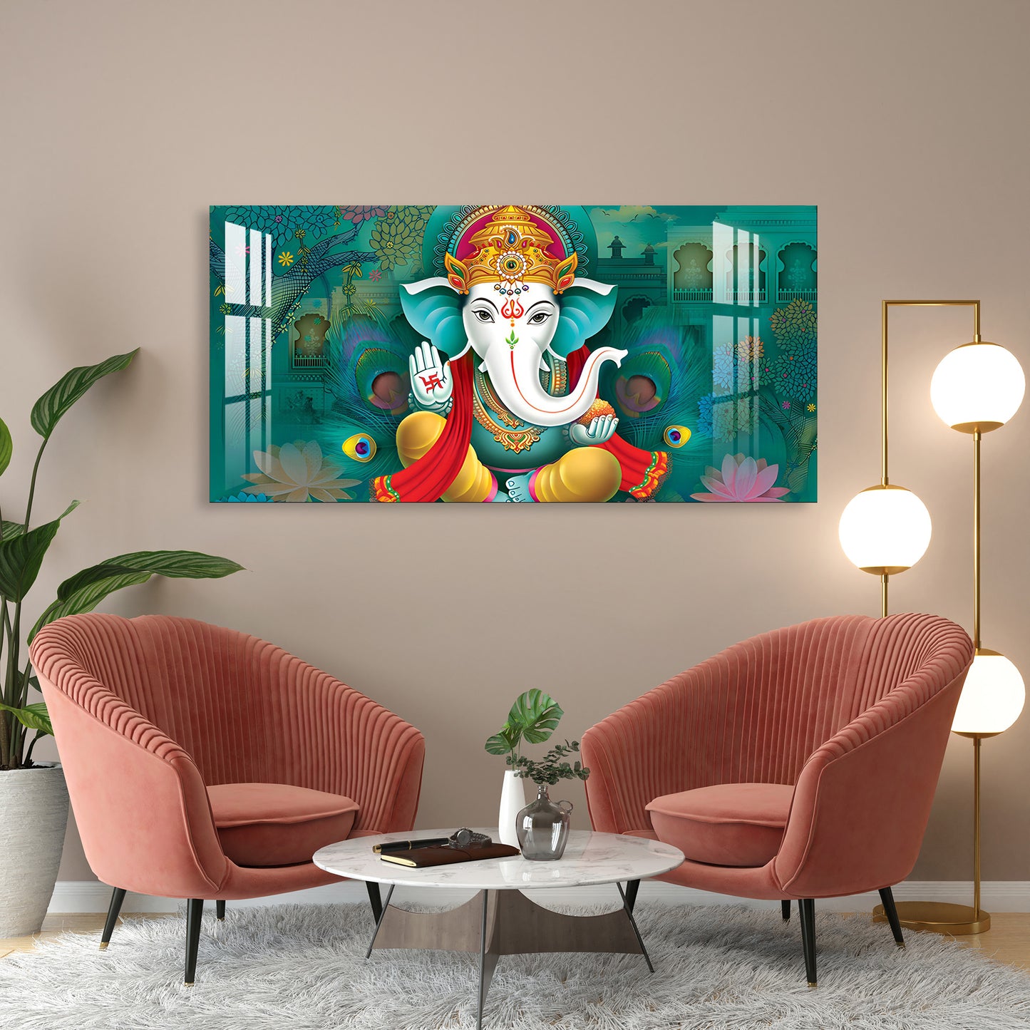 Swastika Ganesh Acrylic Wall Art