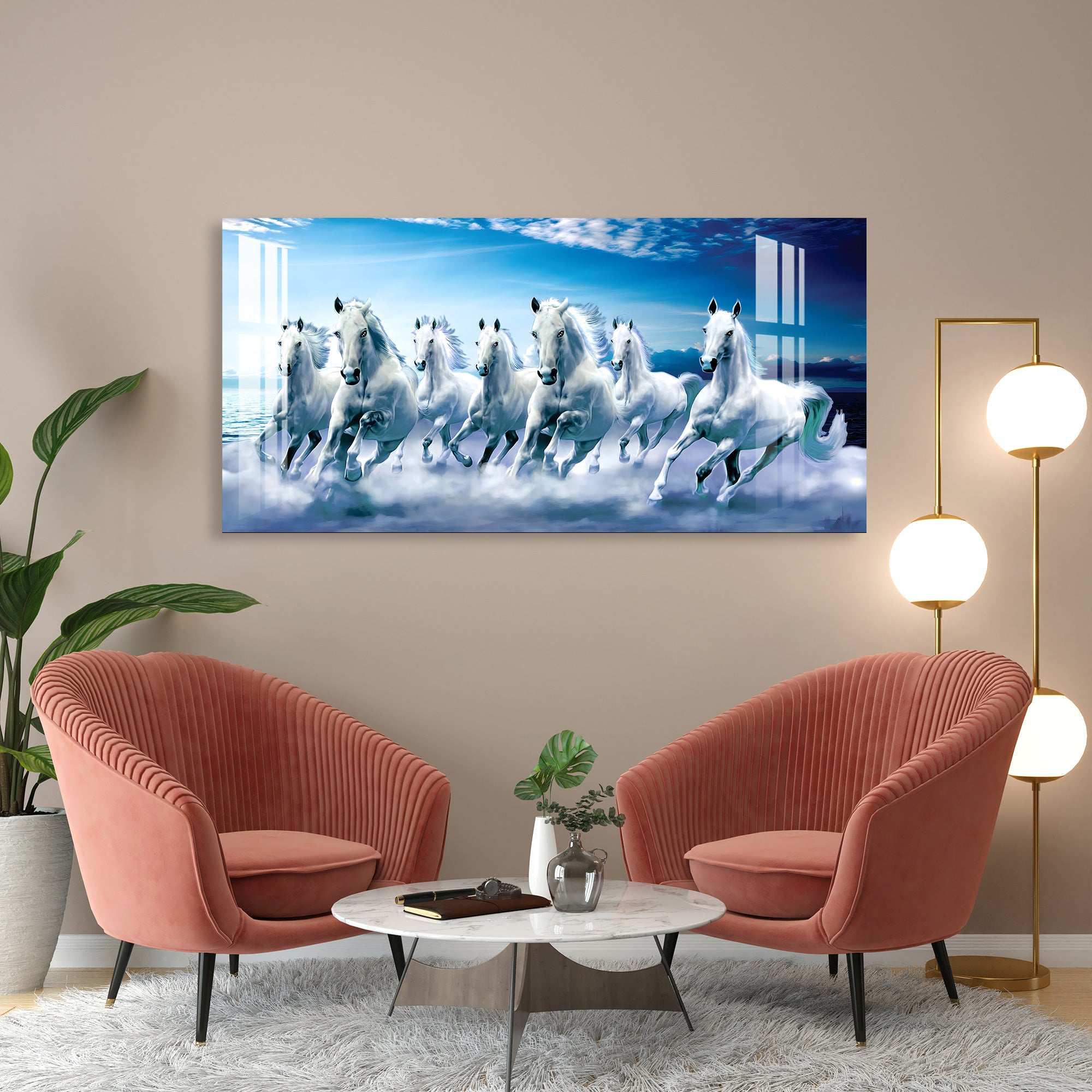 Snow Horses Acrylic Wall Art