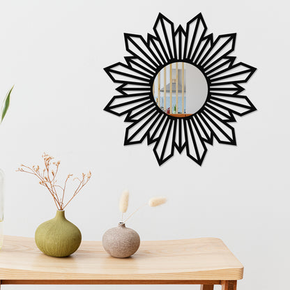 Flower Shaped Metal Wall Mirror