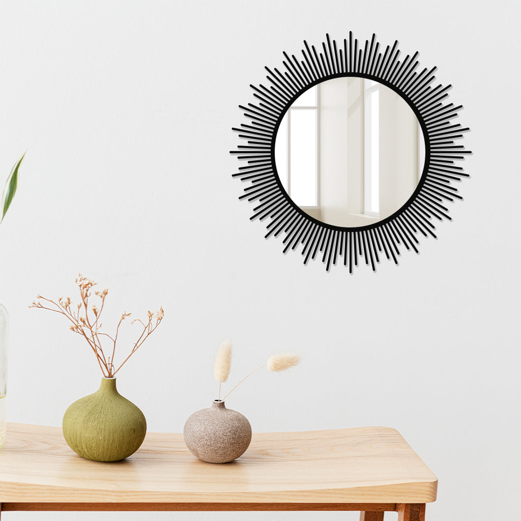 Sunburst Metal Wall Mirror