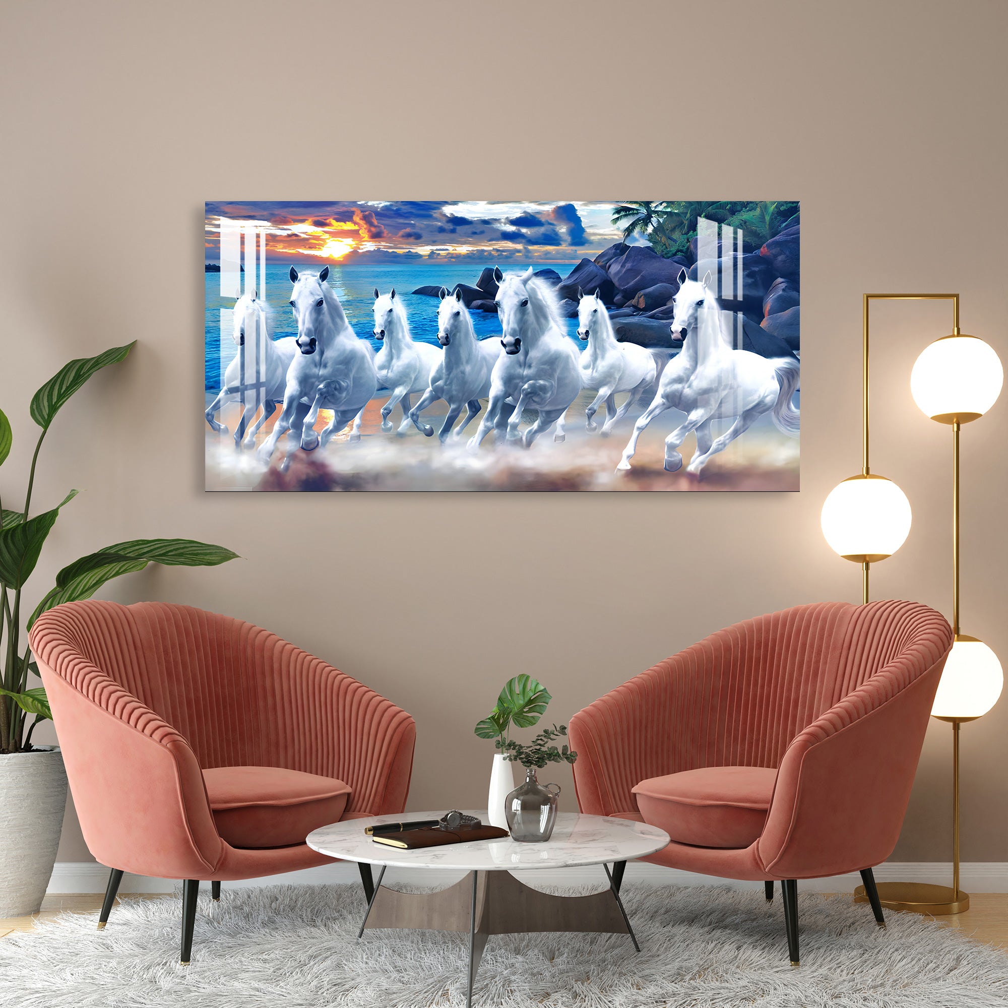 Horses of Prosperity Acrylic Wall Art