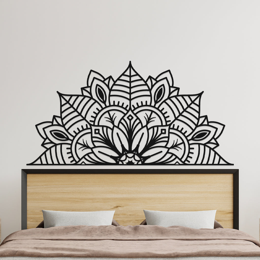 Flower In Triangle Metal Wall Art