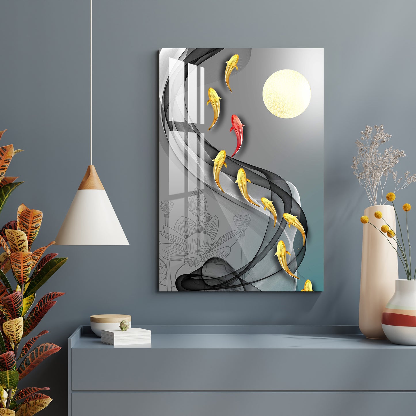 Fishes in The Lake Acrylic Wall Art