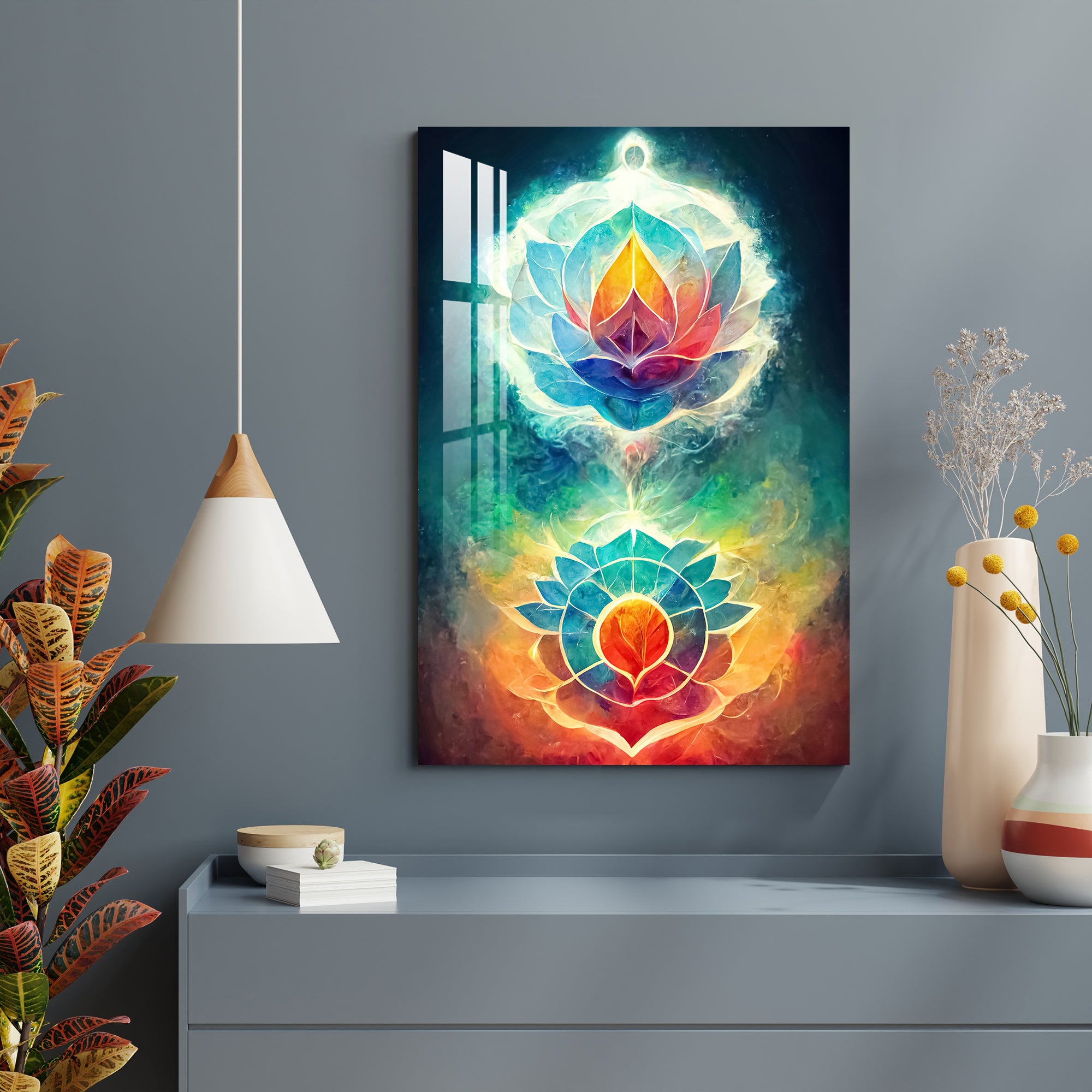 Flower Mandala Acrylic Wall Art