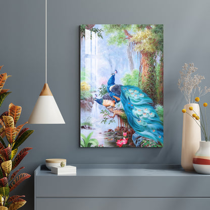 Peacock on The River Bank Acrylic Wall Art