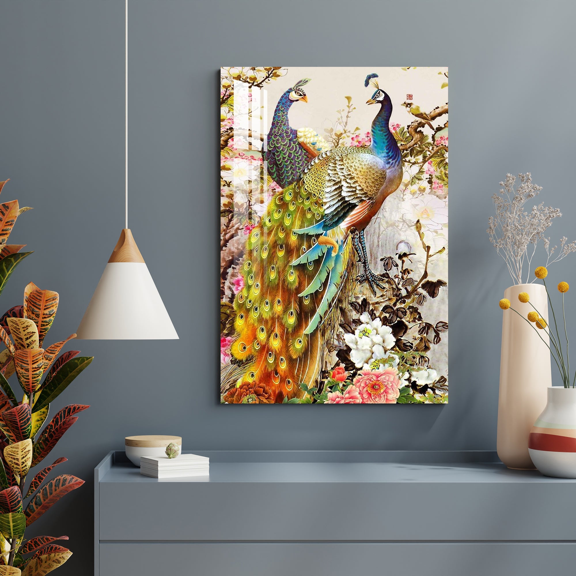 Peacock Couple Acrylic Wall Art