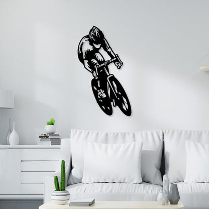 Bicycle Riding Metal Wall Art