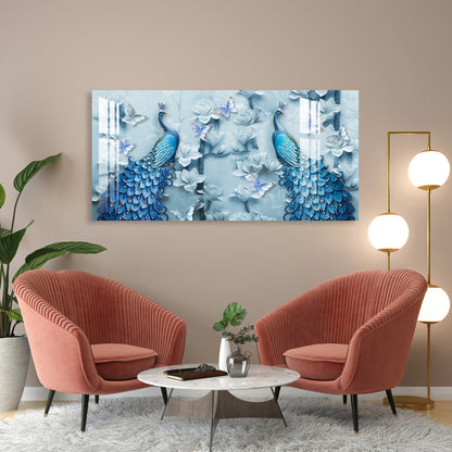 Peacocks & Butterflies Acrylic Wall Art