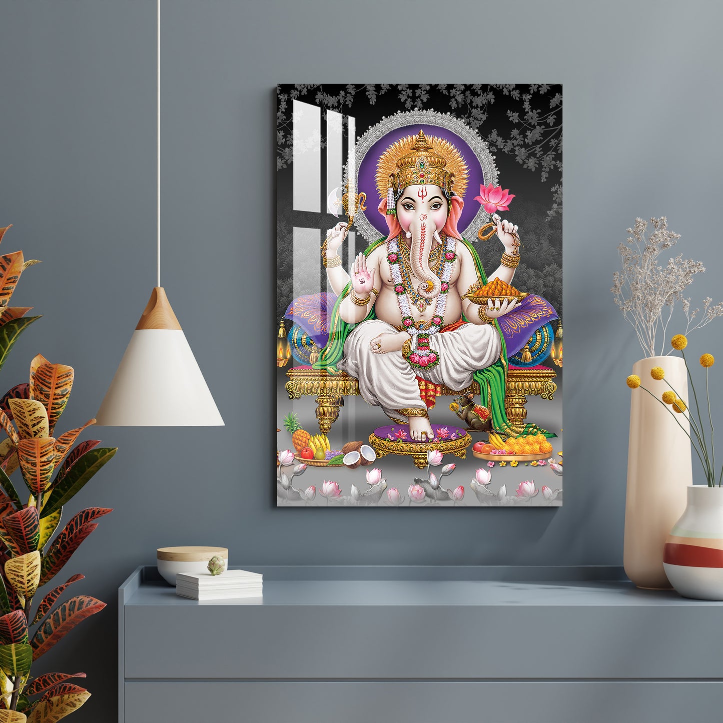 Modakpriye Ganpati Acrylic Wall Art